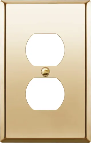 Vista 32 de ENERLITES Placa de pared de metal para receptáculo dúplex, acero inoxidable, tapa de tomacorriente, resistente a la corrosión, tamaño estándar