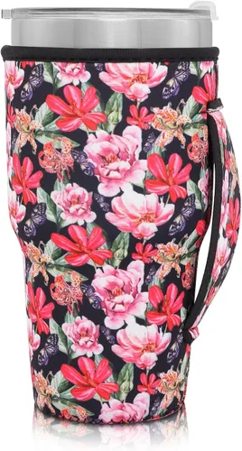 Vista 92 de Fundas Aislantes de Neopreno Portavasos con Asa para Vasos Tumbler de 20oz, Funda Reutilizable para Café Helado Para Tazas de Café de 30oz - 32oz