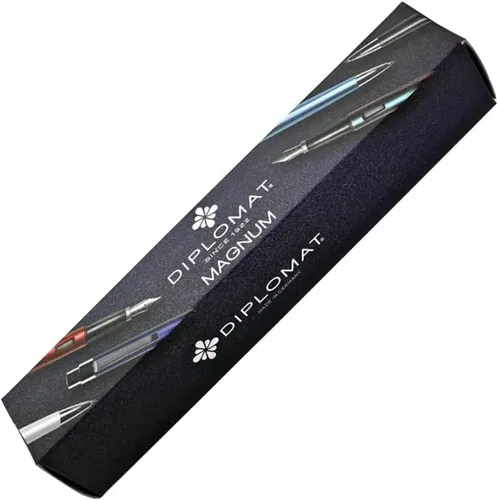Vista 6 de DIPLOMAT - Pluma estilográfica Magnum Steel - Rosa - Simple y ligera - Escritura suave y cómoda - Aspecto elegante - Acero inoxidable - Artesanía