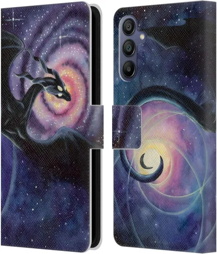 Vista 312 de Head Case Designs Officially Licensed Carla Morrow Galactic Entrancement Dragons Leather Wallet Case Compatible with Samsung Galaxy A07 4G