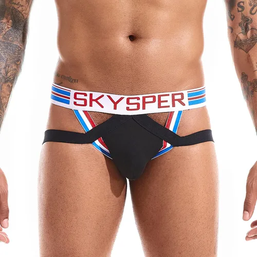 Vista 82 de SKYSPER Jock Strap Athletic Supporter para hombres Sexy Jockstrap Ropa interior masculina