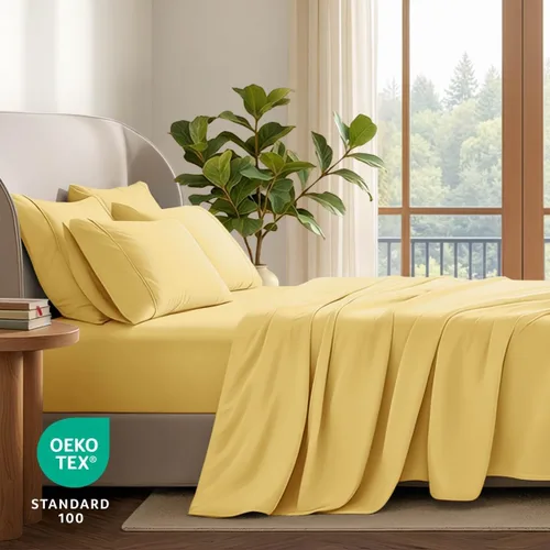 Vista 166 de Bare Home Sheet Set 1800 Ultra-Soft with 2 Pillowcases (Twin XL, Dark Blue)