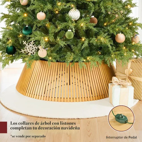 Vista 8 de Best Choice Products - Árbol de Navidad artificial preiluminado de cedro y ciprés, de 6 pies, con luces parpadeantes, decoración festiva iluminada