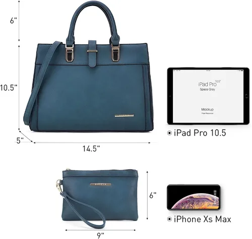 Vista 4 de Bolso de mano para mujer con solapa, bolso de hombro con correa, bolso de mano con asa superior, bolso tote, bolso satchel, monedero, bolso