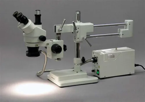 Vista 4 de AmScope Caja de control de fuente de luz del iluminador del microscopio HL250-A 150w