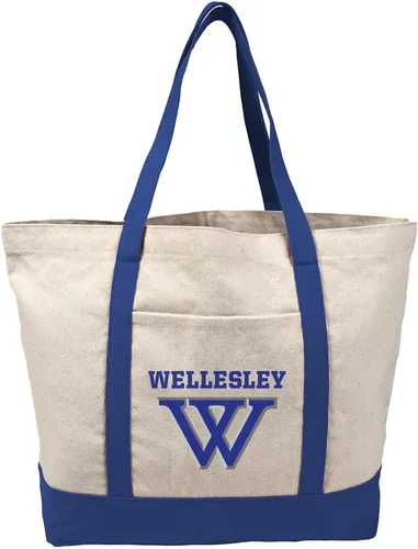 Vista 152 de Campus Lab Bolsa de lona con logotipo primario colegiado con bolsillo externo, bolsa de hombro reutilizable para ir de compras, playa Águilas A&m