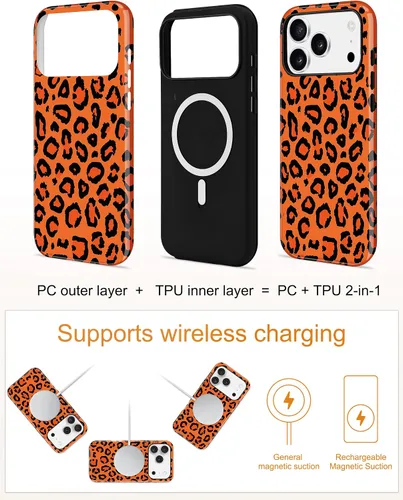 Vista 357 de Jusy Funda compatible con MagSafe con estampado de caparazón de tortuga marrón para iPhone 7/8/SE, cubierta protectora de TPU suave magnética