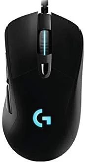 Vista 6 de Logitech G 403 Hero Mouse para juegos con cable, sensor Hero 16K, 16000 DPI, teclas retroiluminadas RGB, pesas ajustables, 6 botones programables