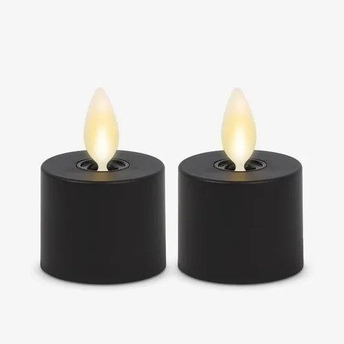 Vista 14 de Luminara Vela de luz LED con llama en movimiento sin llama (1.4" x 2") lista para control remoto, a batería, de plástico, con llama LED sin llama