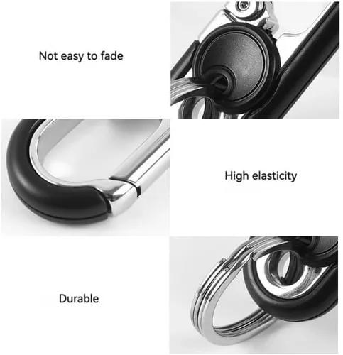 Vista 4 de CHRIS GOOD 2 llaveros de coche para hombre, llavero creativo personalizado de acero inoxidable para hombres, llavero de metal resistente