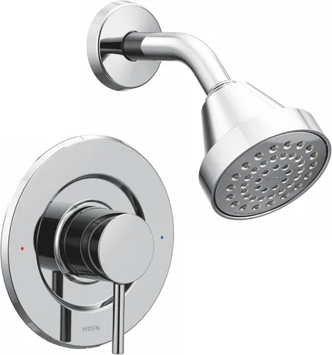 Vista 11 de Moen Align Oro Cepillado Posi-Temp Kit de Grifo de Ducha Moderno con Equilibrio de Presión y Rendimiento Ecológico, Válvula Requerida, T2192EPBG