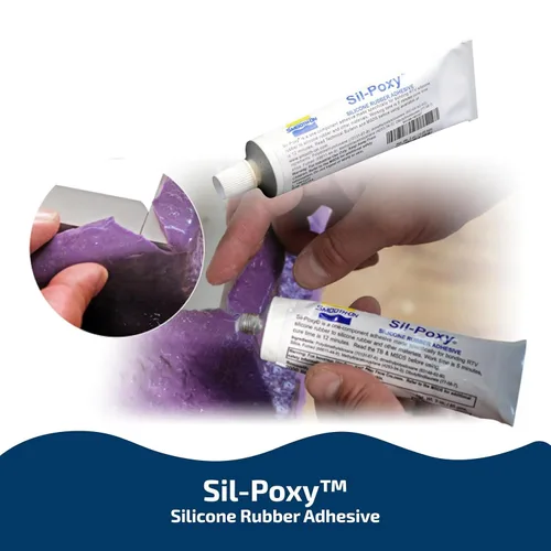 Vista 2 de Sil-Poxy - Adhesivo de silicona, tubo de 3 onzas