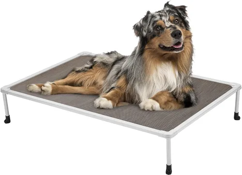 Vista 10 de [Usado] Veehoo Cama elevada para perros a prueba de masticaciones, cuna elevada para mascotas, malla transpirable, lavable y antideslizante para Azul