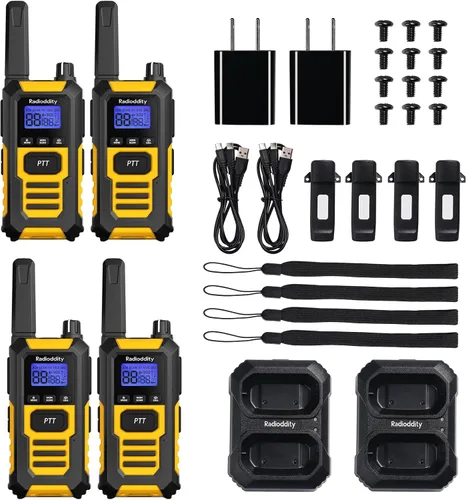Vista 6 de Radioddity HD-1 Walkie Talkies IP67 impermeable resistente al agua, 4