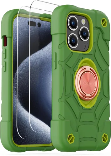 Vista 28 de KCJ Funda para iPhone SE 2022/2020, iPhone 8/7/6/6S, con [2×Protectores de Pantalla][Soporte de Anillo] Silicona Suave+PC Duro Protección Completa
