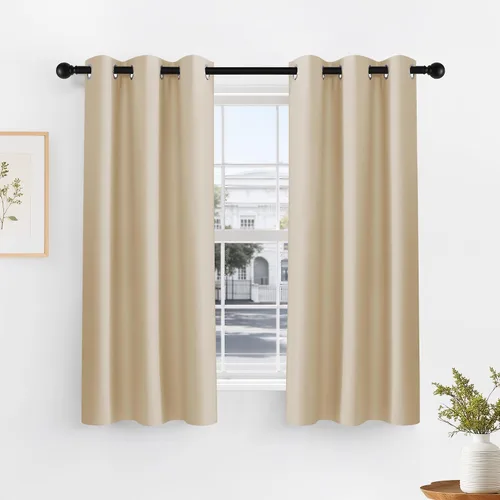 Vista 13 de PONY DANCE Cortinas para Autocaravana de 24 pulgadas de Largo, Cortinas Cortas para Baño y Cocina, Mini Cortinas de Privacidad para Camper