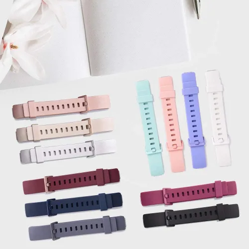 Vista 6 de IEOVIEE 4 Pack Compatible Bands for Fitbit Inspire 2, HR, Ace 2 & Inspire, Adjustable Silicone Sport Wristbands
