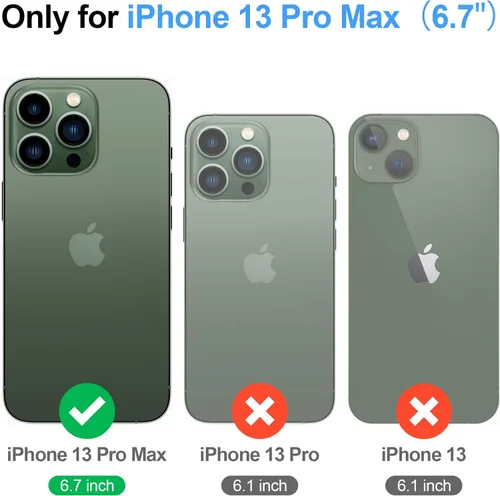 Vista 2 de SkyEagle Funda compatible con Magsafe para iPhone 13 Pro Max con soporte para tarjetas, función atril, bloqueo RFID, ranuras para tarjetas de Verde