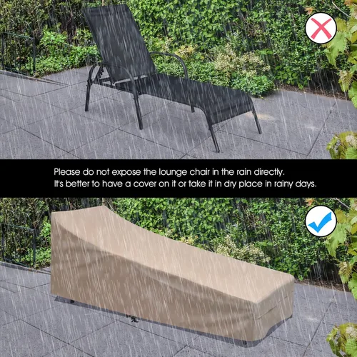 Vista 5 de Tangkula Sillón para exteriores, tumbona de patio con respaldo ajustable, sillón reclinable para piscina exterior con marco de acero resistente
