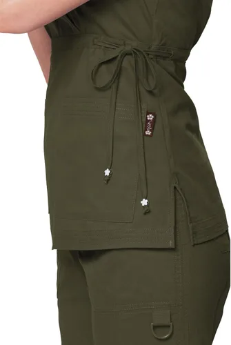 Vista 4 de koi Classic 137 Katelyn Blusa scrub Mock-Wrap, para mujer
