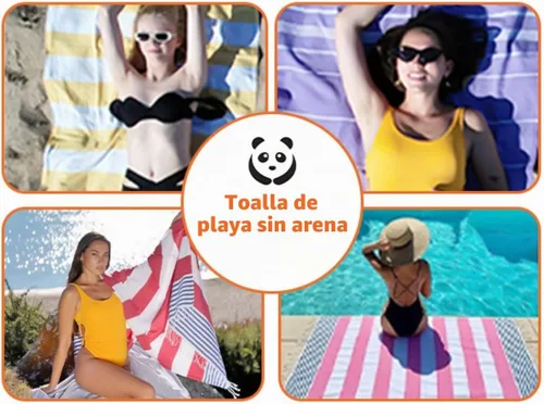 Vista 5 de HAVLULAND Juego de 6 toallas turcas de playa, 100% algodón, de gran tamaño 6 multicolor