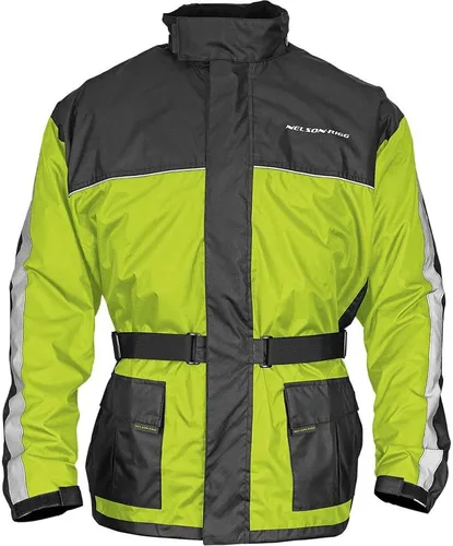 Vista 16 de Nelson Rigg Solo Storm - Chaqueta de lluvia, impermeable, transpirable y plegable (negro, talla S)