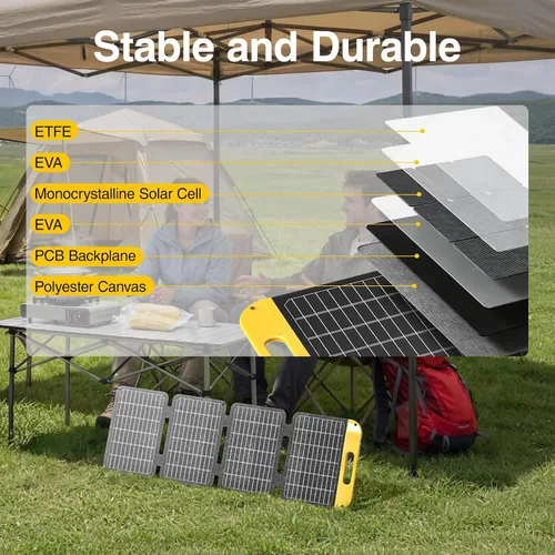 Vista 3 de VTOMAN Panel solar pequeño plegable de 40W