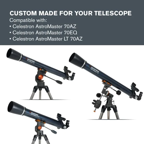 Vista 3 de Celestron EclipSmart - Filtro de telescopio de eclipse solar seguro – Cumple con las normas ISO 12312-2:2015 (E) – Funciona con telescopios AZ y EQ