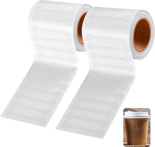 Vista 12 de Teling 2 Rollos 1000 Piezas Cinta Evidente de Manipulación 2.75 x 0.5 Pulgadas Pegatinas Calcomanías a Prueba de Manipulación Cinta en Blanco