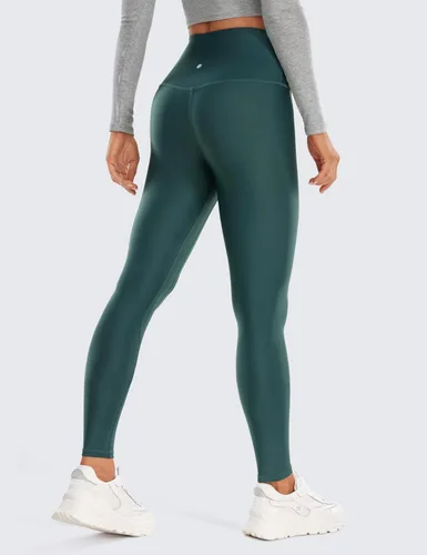 Vista 2 de CRZ YOGA Leggings térmicos con forro polar para mujer de 28 pulgadas, pantalones de senderismo cálidos para invierno, pantalones de yoga de cintura
