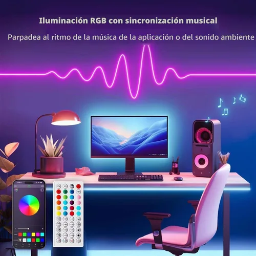 Vista 4 de Luces de tira de neón L8star, luces de cuerda de neón LED de 32.8 pies/10m con control remoto APP, luces de tira de neón LED flexibles impermeables