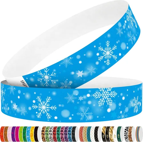 Vista 30 de Tyvek - Pulseras para eventos, diseño creativo de color, pulseras de papel de 3/4 pulgadas, paquete de 250 unidades para fiestas, agrupaciones, Negro