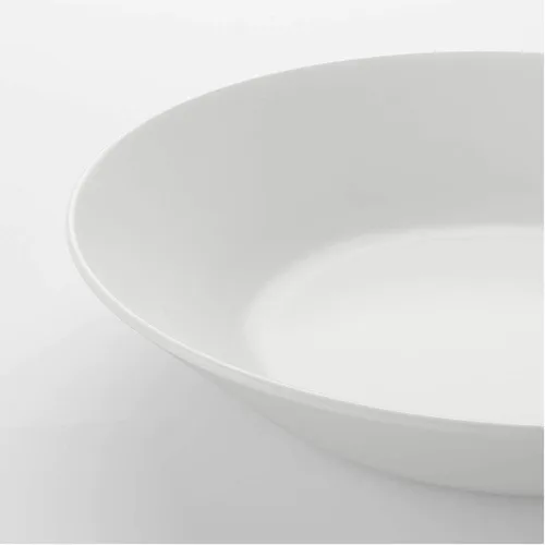 Vista 2 de IKEA Platos de vajilla de vidrio de ópalo templado de 6 piezas, color blanco (plato profundo, blanco20 cm)