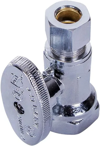 Vista 2 de Midline Valve 82138QS-OM Válvula de parada de suministro de agua con rueda de un cuarto de giro; diseño de una pieza; cierre recto para inodoro