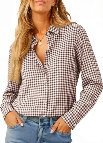 Vista 29 de Soft Non-Iron Wrinkle-Free Button Down Shirts for Women Dress Shirts Collared Blouses Formal Business Work Tops