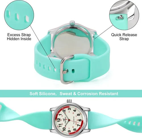 Vista 7 de Reloj de enfermera para enfermeras, médicos, profesionales médicos, estudiantes, hombres, mujeres, unisex, fácil de leer, esfera luminosa, reloj
