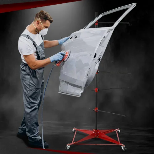 Vista 5 de CROSSDESIGN Soporte de panel de guardabarros de puerta de cuerpo automático Soporte de pintura colgante de poste central de árbol