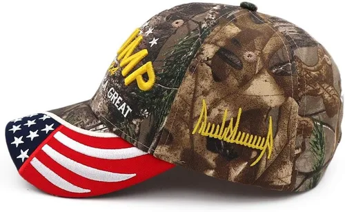 Vista 4 de Engmoo Gorra de béisbol ajustable Trump 2024 Keep America Great Take America Back con bordado de bandera de Estados Unidos