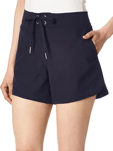 Vista 2 de Nautica Pantalón corto estándar sólido de 4 12" Core Stretch para mujer con cordón ajustable en la cintura