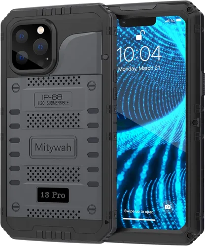 Vista 71 de Mitywah Funda impermeable para iPhone 7/iPhone 8 / iPhone SE 2020, funda de metal resistente de grado militar, protección de cuerpo completo