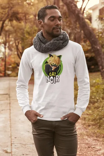 Vista 5 de Miraculous Ladybug and Cat Noir Merch Adrien Hero - Camiseta de manga larga completa