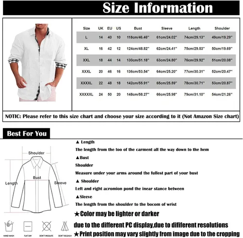 Vista 3 de Camisas de manga larga para hombre con bolsillo, ajuste delgado, estilo casual, ajuste regular