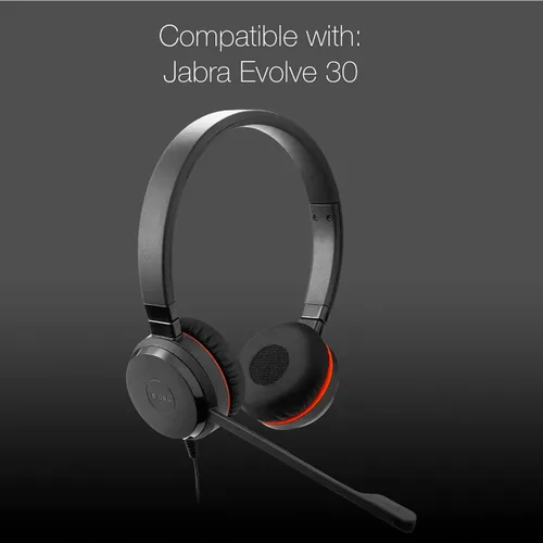 Vista 5 de Almohadillas de espuma para auriculares, cómodas y ajustadas, diseñadas para ser compatibles con Jabra Evolve Series 20/30/40/65, auriculares
