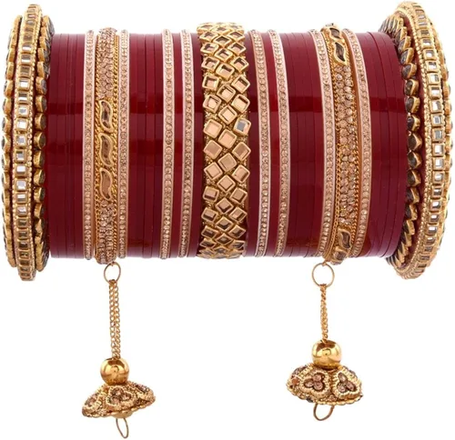 Vista 5 de Efulgenz - Brazalete de novia indio con cuentas de perlas sintéticas, diamantes de imitación de Bollywood con circonitas cúbicas, brazalete floral