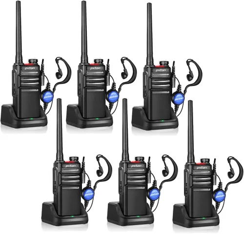 Vista 10 de pxton 999S Walkie Talkies recargables para adultos de largo alcance con auriculares actualizados y estación de carga, radios de mano GMRS de dos