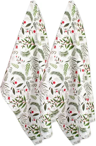 Vista 11 de DII Juego de toallas de cocina navideñas, paños de cocina florales para hornear, limpiar, entretenimiento y cocinar, 18 x 28 pulgadas, ramas