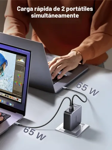 Vista 5 de UGREEN Cargador USB C de 140 W y cable USB C a USB C de 240 W y 6.6 pies