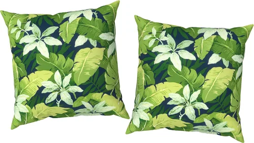 Vista 66 de Juego de 2 fundas cuadradas de 16 x 16 pulgadas para cojín de exteriores, fundas decorativas modernas para cojín de respaldo para muebles de patio