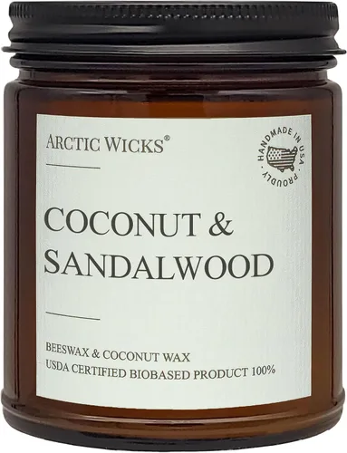 Vista 15 de Velas perfumadas de cera de abeja y coco, 9 onzas, ámbar, rústicas, no tóxicas, de combustión limpia, 100% certificada por USDA, a base de plantas