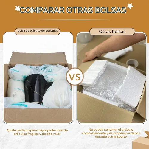 Vista 6 de Bolsa de espuma para envío, paquete de 8 prácticas bolsas de embalaje de espuma de expansión de temperatura ambiente, paquete instantáneo de llenado